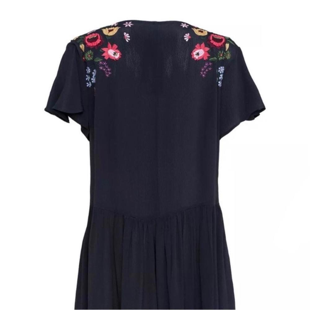 French Connection Embroidered Alice Drape Dress - Picture 5 of 8